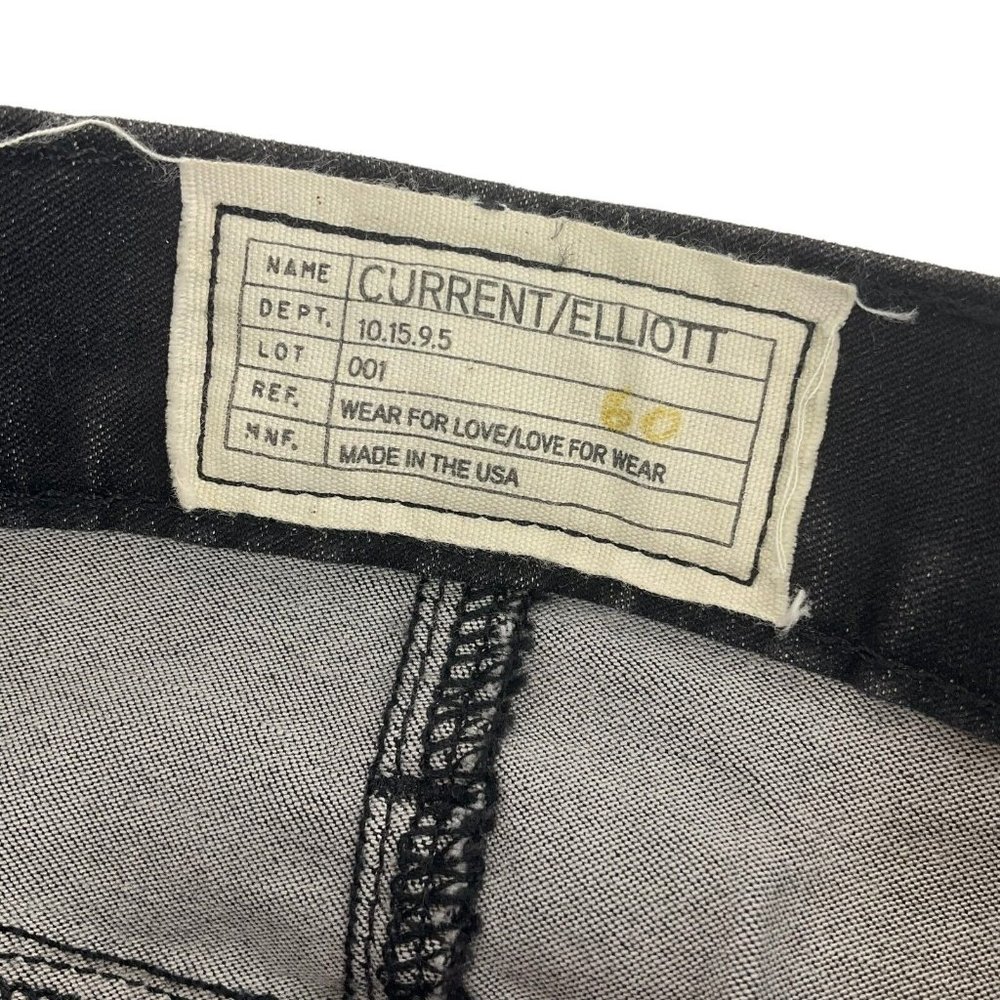 Current/Elliott Jeans Women's Sz 28" Black Matte Ankle Skinny Tux Stretch Nwot - Picture 8 of 13